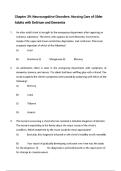 Chapter 39 Neurocognitive Disorders&comma; Nursing Care of Older Adults with Delirium and Dementia Exam Questions and Answers