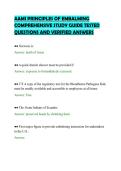 AAMI PRINCIPLES OF EMBALMING &NewLine;COMPREHENSIVE STUDY GUIDE TESTED &NewLine;QUESTIONS AND VERIFIED ANSWERS 