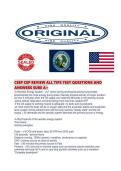 CSEP CEP REVIEW ALL TIPS TEST QUESTIONS AND ANSWERS SURE