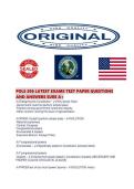 POLS 206 LATEST EXAMS TEST PAPER QUESTIONS AND ANSWERS SURE