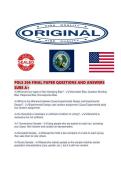 POLS 206 FINAL PAPER QUESTIONS AND ANSWERS SURE