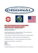 FINC 3250 UPDATED ACTUAL EXAM SCRIPT QUESTIONS AND ANSWERS SURE A&period;pd