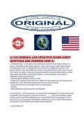 CJ 320 CRIMINAL LAW UPDATETD EXAMS SCRIPT QUESTIONS AND ANSWERS SURE A&period;pdf
