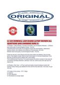 CJ 320 CRIMINAL LAW EXAMS LATEST REVIEW ALL QUESTIONS AND ANSWERS SURE 