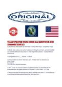 TLSAE UPDATED FINAL EXAM ALL QUESTIONS AND ANSWERS SURE