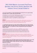 WGU E010 Objective Assessment Final Exam&NewLine;Questions And Answers Practice Questions with&NewLine;Solutions Newest &vert; Already Graded A&plus;