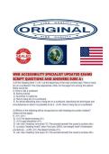 WEB ACCESSIBILITY SPECIALIST UPDATED EXAMS SCRIPT QUESTIONS AND ANSWERS SURE