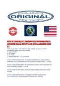 WEB ACCESSIBILITY SPECIALIST COMPREHENSIVE UPDATED EXAM QUESTIONS AND ANSWERS SURE
