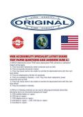 WEB ACCESSIBILITY SPECIALIST LATEST EXAMS TEST PAPER QUESTIONS AND ANSWERS SURE 