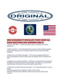 WEB ACCESSIBILITY SPECIALIST STUDY GUIDE ALL EXAM QUESTIONS AND ANSWERS SURE