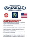 WEB ACCESSIBILITY SPECIALIST 2026 TEST QUESTIONS AND ANSWERS SURE
