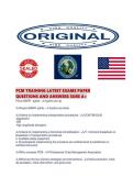 PCM TRAINING LATEST EXAMS PAPER QUESTIONS AND ANSWERS SURE