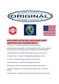 NCSF SPORTS NUTRITION 2026 EXAMS SCRIPT QUESTIONS AND ANSWERS SURE A&period;pdf