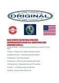 NCSF SPORTS NUTRITION UPDATED COMPREHENSIVE EXAM ALL QUESTIONS AND ANSWERS SURE A&period;pdf&NewLine;&NewLine;1