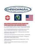 NCSF SPORTS NUTRITION ACTUAL EXAMS TEST PAPER QUESTIONS AND ANSWERS SURE A&period;pdf