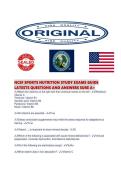 NCSF SPORTS NUTRITION STUDY EXAMS GUIDE LATESTS QUESTIONS AND ANSWERS SURE A&period;pdf