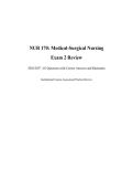 NUR 170&colon; Medical-Surgical Nursing &ndash; Exam 2 Review &vert; 2026&sol;2027 &ndash; 65 Questions with Correct Answers and Rationales