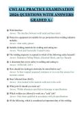 CWI ALL PRACTICE EXAMINATION&NewLine;2026 QUESTIONS WITH ANSWERS&NewLine;GRADED A&plus;&NewLine;