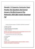 Nevada C-3 Carpentry Contractor Exam &NewLine;Practice Test Questions And Correct &NewLine;Answers &lpar;Verified Answers&rpar; Plus &NewLine;Rationales 2026 Q&A Instant Download &NewLine;Pdf 