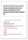Nevada C-2 Electrical Contractor Exam &NewLine;Practice Test Questions And Correct &NewLine;Answers &lpar;Verified Answers&rpar; Plus &NewLine;Rationales 2026 Q&A Instant Download &NewLine;Pdf 