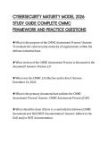 CYBERSECURITY MATURITY MODEL 2026&NewLine;STUDY GUIDE COMPLETE CMMC&NewLine;FRAMEWORK AND PRACTICE QUESTIONS