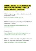 ACEABLE DRIVERS ED TEST BANK TESTED&NewLine;QUESTIONS AND ANSWERS COMPLETE&NewLine;REVIEW MATERIAL GRADED A&plus;&NewLine;