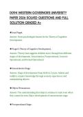 D094 WESTERN GOVERNORS UNIVERSITY&NewLine;PAPER 2026 SOLVED QUESTIONS AND FULL&NewLine;SOLUTION GRADED A&plus;