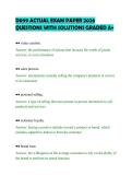 D099 ACTUAL EXAM PAPER 2026&NewLine;QUESTIONS WITH SOLUTIONS GRADED A&plus;