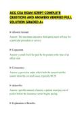 ACG CXA EXAM SCRIPT COMPLETE&NewLine;QUESTIONS AND ANSWERS VERIFIED FULL&NewLine;SOLUTION GRADED A&plus;