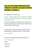 ACG CXA TEST BANK QUESTIONS WITH&NewLine;COMPLETE ANSWERS ACCURATE REVIEW&NewLine;MATERIAL GRADED A&plus;