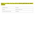 Medical Law & Ethics Final Exam ACTUAL UPDATED QUESTIONS AND CORRECT &NewLine;ANSWERS 