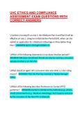UHC ETHICS AND COMPLIANCE ASSESSMENT EXAM QUESTIONS WITH CORRECT ANSWERS