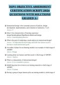 D291 OBJECTIVE ASSESSMENT&NewLine;CERTIFICATION SCRIPT 2026&NewLine;QUESTIONS WITH SOLUTIONS&NewLine;GRADED A&plus;