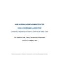NAB Nursing Home Administrator &lpar;NHA&rpar; Licensing Exam Review &ndash; 2026&sol;2027 Academic Year &ndash; 150 Practice Questions with Correct Answers and Rationales