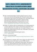 D291 OBJECTIVE ASSESSMENT&NewLine;PRACTICE EXAMINATION 2026&NewLine;QUESTIONS WITH ANSWERS GRADED&NewLine;A&plus;