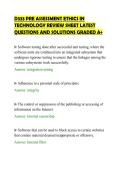 D333 PRE ASSESSMENT ETHICS IN&NewLine;TECHNOLOGY REVIEW SHEET LATEST&NewLine;QUESTIONS AND SOLUTIONS GRADED A&plus;