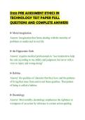 D333 PRE ASSESSMENT ETHICS IN&NewLine;TECHNOLOGY TEST PAPER FULL&NewLine;QUESTIONS AND COMPLETE ANSWERS&NewLine;