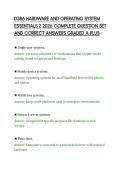 D386 HARDWARE AND OPERATING SYSTEM&NewLine;ESSENTIALS 2 2026 COMPLETE QUESTION SET&NewLine;AND CORRECT ANSWERS GRADED A PLUS