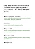 D386 HARDWARE AND OPERATING SYSTEM&NewLine;ESSENTIALS 2 2026 FINAL PAPER SOLVED&NewLine;QUESTIONS WITH FULL SOLUTION ALREADY&NewLine;PASSED