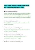 D389 EXAM REVIEW SOLVED QUESTIONS&NewLine;WITH VERIFIED ANSWERS SHEET