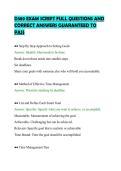 D389 EXAM SCRIPT FULL QUESTIONS AND&NewLine;CORRECT ANSWERS GUARANTEED TO&NewLine;PASS&NewLine;