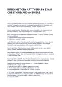 INTRO HISTORY ART THERAPY EXAM QUESTIONS AND ANSWERS