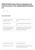 NURS 611 Patho Exam 2 Review Questions and Correct Answers &vert; New Update 2026&sol;27 &lpar;Graded A&plus;&rpar;