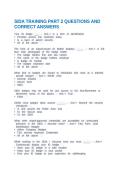 SIDA TRAINING PART 2 QUESTIONS AND CORRECT ANSWERS