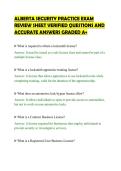 ALBERTA SECURITY PRACTICE EXAM&NewLine;REVIEW SHEET VERIFIED QUESTIONS AND&NewLine;ACCURATE ANSWERS GRADED A&plus;