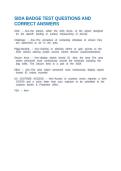 SIDA BADGE TEST QUESTIONS AND CORRECT ANSWERS