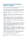 SIDA STUDY GUIDE QUESTIONS AND CORRECT ANSWERS