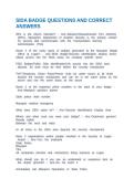 SIDA BADGE QUESTIONS AND CORRECT ANSWERS