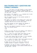 SIDA TRAINING PART 1 QUESTIONS AND CORRECT ANSWERS