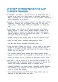 DFW SIDA TRAINING QUESTIONS AND CORRECT ANSWERS